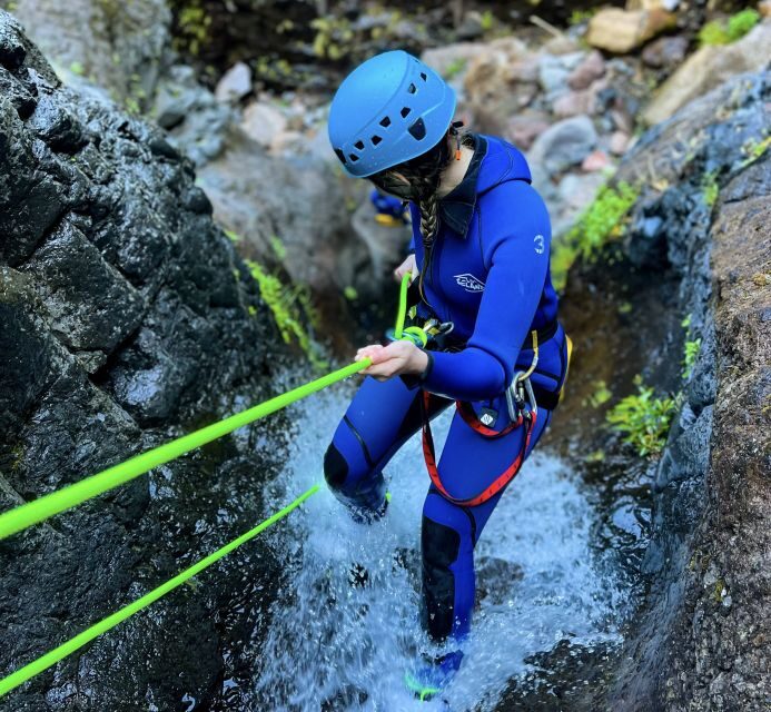 From Funchal: Intermediate (Level 2) Canyoning Adventure - Rappels, jumps, and splash pools: how the 3.5 hours stays exciting