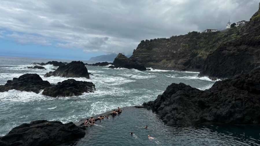 From Funchal:West Madeira Open-roof 4x4 Day Tour with Pickup - Porto Moniz natural pools: the saltwater swim break that makes the day worth it