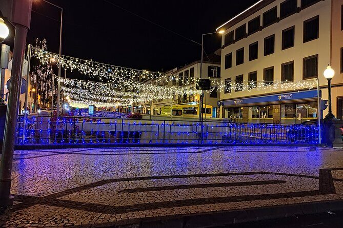 Funchal Christmas lights sightseeing night tour - Old Town streets: narrow lanes, photo angles, and atmosphere