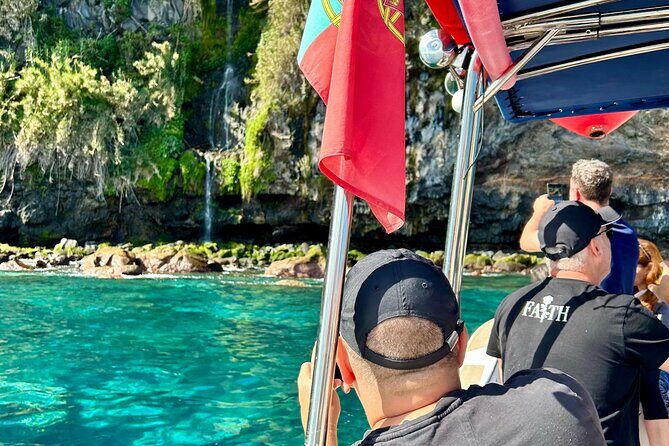 HD Private Boat Tour from Funchal – Swim, Paddle, Snorkel&Relax - The comfort details: shade, speakers, fruit, and a bottle of rosé