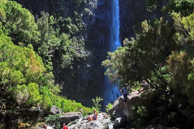 Levada & Waterfalls Hike 25 Fountains, Rabaçal, Risco more Challenging Walk - Stop 1: Lagoa do Vento, a waterfall with a swimming possibility