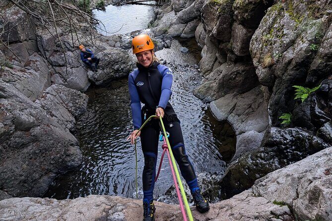 Level 2 - Canyoning Adventure - Intermediate - Funchal - Entering the canyon: rappels, slides, and pool time