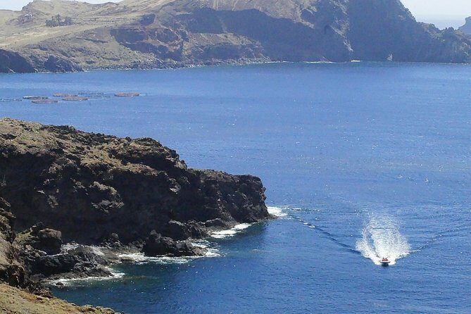 Lighthouse View 2 - Boat Tour Ponta São Lourenço - Prainha black-sand beach: a volcanic contrast to the usual Madeira look