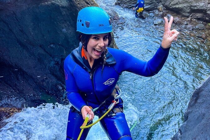 Madeira Canyoning Intermediate - Guides who keep things safe and still fun: Pedro, Mauro, Joao, Hugo, Mano, and more