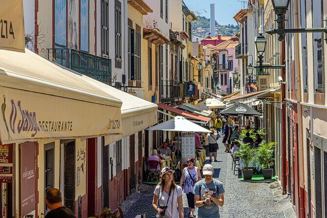 Madeira Essence Half Day Tour for Cruises - The Old Town Walk Toward Funchal’s Market Area