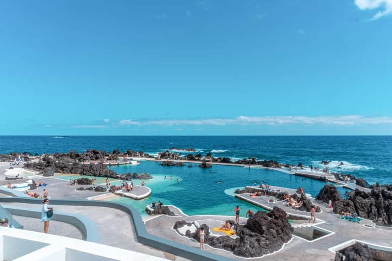 Madeira: Skywalk, Porto Moniz, Seixal, and Fanal 4WD Tour - Seixal black sand and Poças das Lesmas: volcanic coast photography