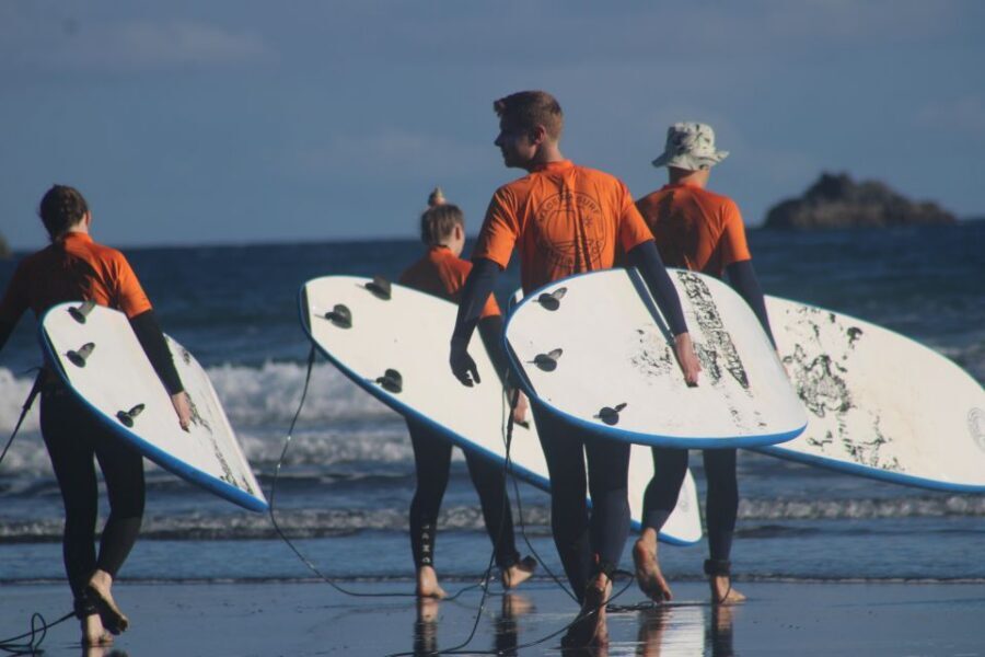 Madeira: surf lesson at Porto da Cruz - Safety reality: current can change the plan