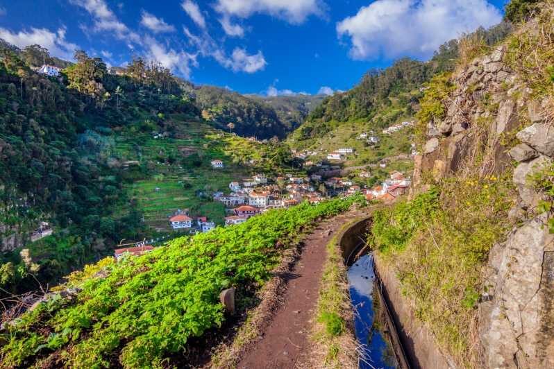 Maroços Madeira Island Levada Walk - What you’re actually seeing: Mimosa Valley, terraces, and Machico Bay