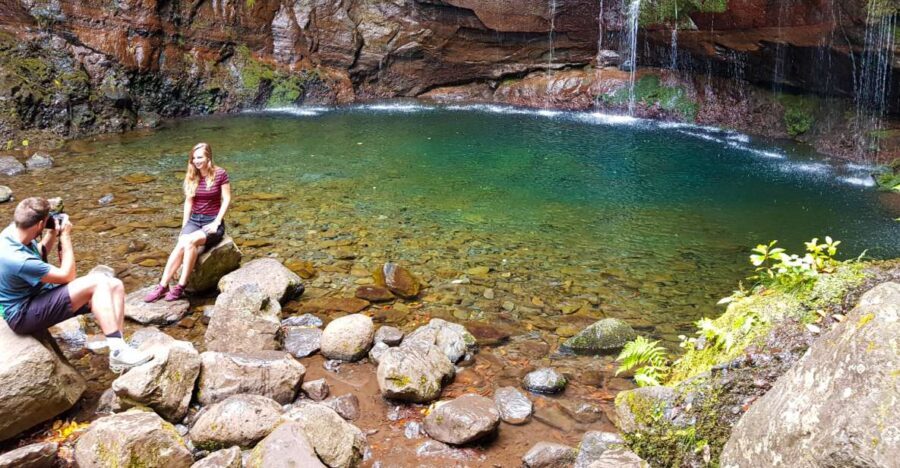 Small Group Walks Rabaçal 25 Fontes - The 25 Fontes moment: lagoon + waterfall at the end of the line